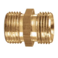Rosca Con Tuerca Bronce De 1/4" Virola