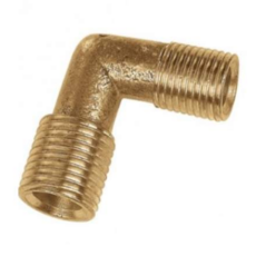 Codo Bronce M-M 3/8" X 1/4" Virola