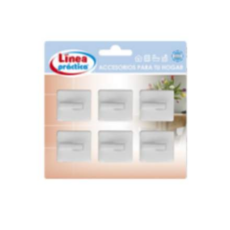Accesorio Percha Mini Cuadrada Blanca - Blister X 6