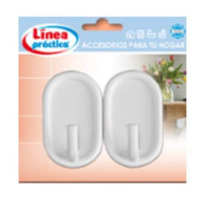 Accesorio Percha Oval Blanca - Blister X 16