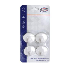 Accesorio Percha Oval Blanca Elipse X4