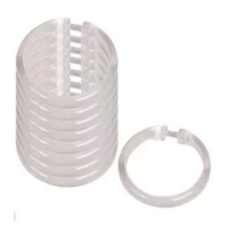 Gancho Plastico Transp. Cortina Baño