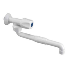 Canilla Pared 1 Agua Blanco Recta Pvc