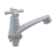 Canilla Lavatorio 1 Agua Blanco Pvc Cruz