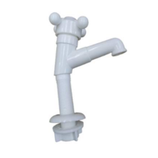 Canilla Lavatorio 1 Agua Blanco Pvc