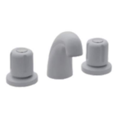 Grifería Lavatorio Pvc Pico Alto Blanco