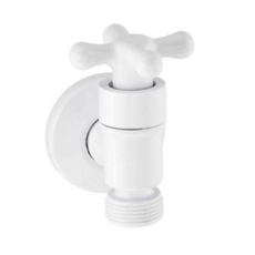 Canilla Lavarropas Simple Escuadra Pvc