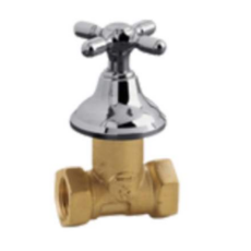 Llave Paso Hierro Con Campana De 1/2