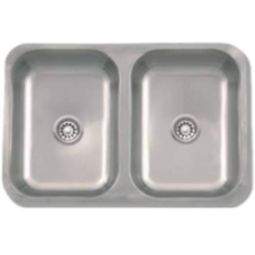 Pileta Lavar Acero Doble L.Eco 57X37X15 Mesada
