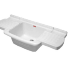 Pileta Lavadero C/Kit Mesada Doble Blanca