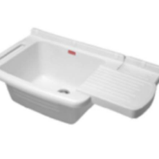 Pileta Lavadero C/Kit Mesada Blanca