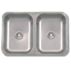 Pileta Lavar Acero Doble L.Eco 57X37X15 Mesada