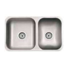 Pileta Lavar Acero Doble L.Eco 64X37X18 Mesada Lujo