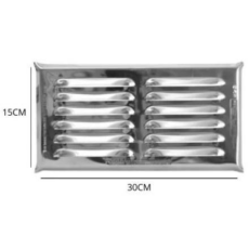 Reja De Ventilación 15 X 30 Acero