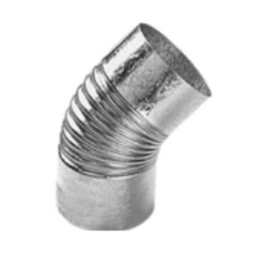 Curva Zinc Corrugada 6 A 45°