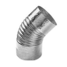 Curva Zinc Corrugada 3 A 45°