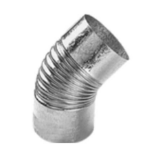 Curva Zinc Corrugada 3 A 45°