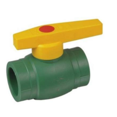 Llave Esférica Fusión Pvc 32Mm(Verde-Amarilla)