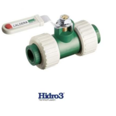 Llave Esferica H3-Fusion Verde 25 Sin Camp. C/2Union