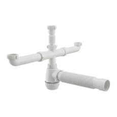 SIFON TRIPLE PLASTICO BLANCO