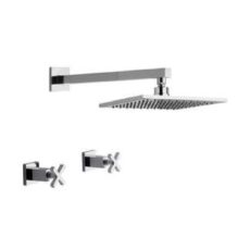 Juego Ducha Con Lluvia Y Dos Llaves Dominic Fv R85