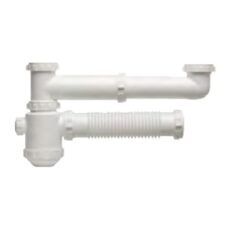 Sifon Doble Plastico Blanco C/Acceso