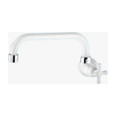 Canilla Pared 1 Agua Blanco Pvc Pico U-Vikua-Foz - CFN Sanitarios