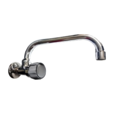 Canilla Pared 1 Agua Cromo Pvc Pico U-Vikua-Maruja - CFN Sanitarios