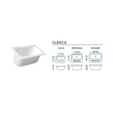 Pileta Fibra S/Mesada Grande (58X48) - CFN Sanitarios